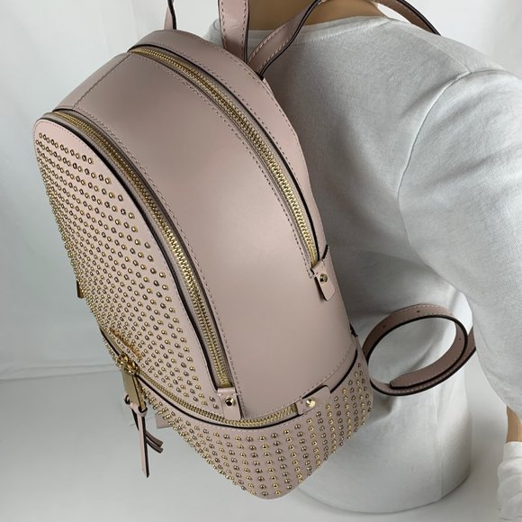 New Michael Kors Rhea Medium Leather Backpack - Picture 3 of 10